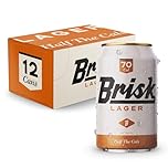Brisk Lager - Low Calorie Beer - 3.3% ABV, Low Carb and Gluten Free Beer - Sugar Free, Keto Friendly, Award Winning Full Flavoured Skinny Lager (Pack of 12 x 330 ml Cans)