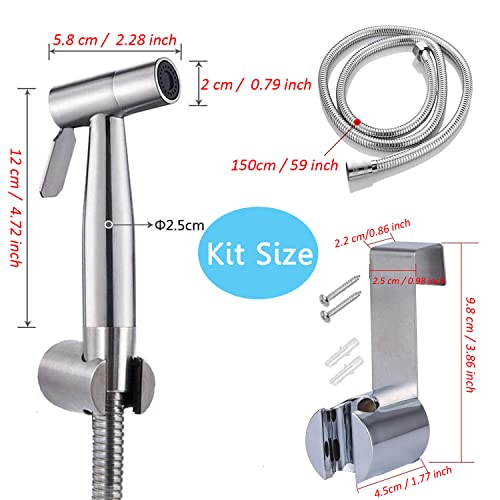 Faucet Bidet Sprayer For Toilet - With Faucet Splitter, 59 Inch Hose And Hook Up, Sink For Kitchen Or Bathroom #TOP1
