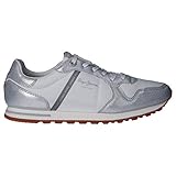 zapatillas pepe jeans verona w  Pepe Jeans Verona - Zapatillas Bajas Mujer Plata Talla 37