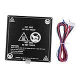 Compatible for PrintPro 220x220x3mm Aluminum Heated Bed 12V - Upgrade Hotbed Platform Kit with Wiring Compatible for Anet A8 A6 3D Printers | High-Temp Stable Heating