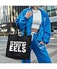 Hippowarehouse My Watercraft is Full of eels Tote Shopping Gym Beach Bag 42cm x38cm, 10 litres #3