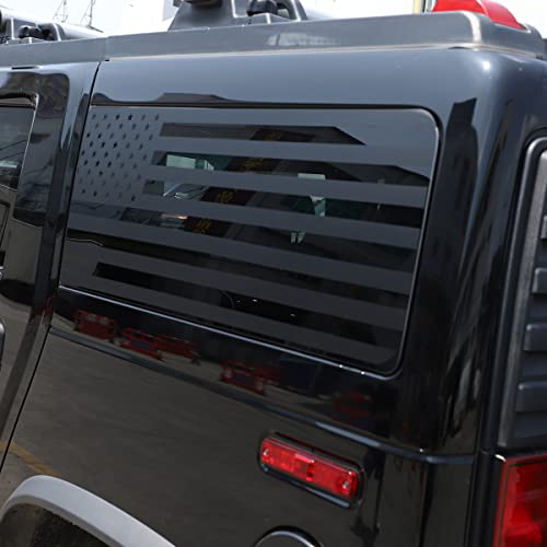 American Flag Vinyl Rear Side Window Decals Compatible With Hummer H2 2003-2009,Window Decals Precut Stickers Exterior Accessories (American Flag) #TOP6