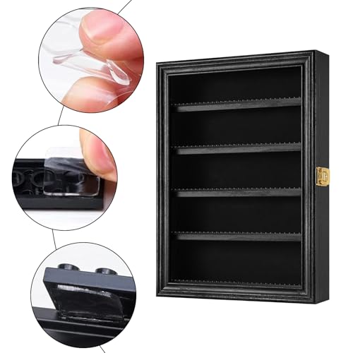 Minifigure Display Case - Mini Figure Display Case and Building Block Toy Cabinet Showcase for Miniature Collectibles Including Mini Brands and Thimbles - 2.4" Shelf Spacing and 98% UV Protection - image 4