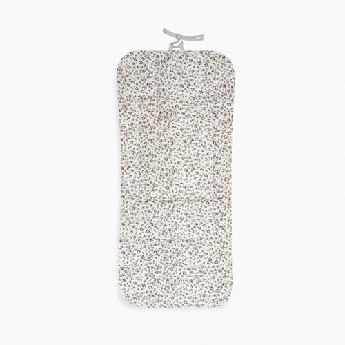 COLCHONETA DON ALGODÓN REVERSIBLE VICHY FLORES GRIS