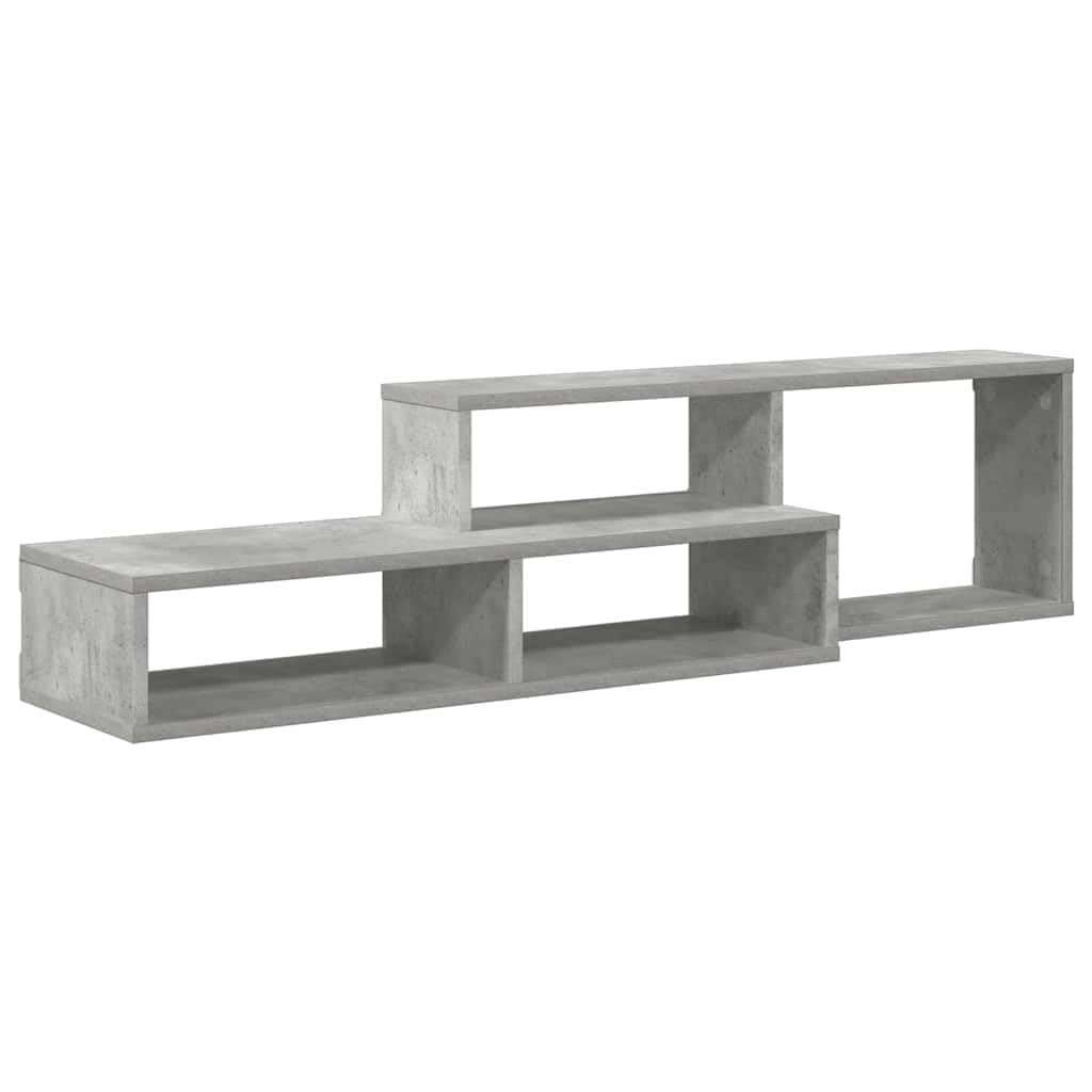 Moderner Wand TV Ständer 120x25x28, 5cm aus Holzwerkstoff, wandmontierter Fernsehständer mit Regal, platzsparendes Design für Wohnzimmer, Home Cinema und kleine Räume, matte 32-55 Zoll Fernseher