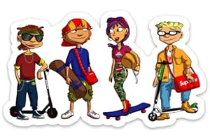 90s Cartoon Stickers: Childhood Nostalgia Reborn