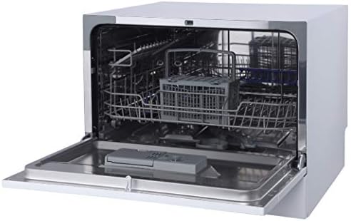Russell Hobbs RHTTDW6W Freestanding Compact Dishwasher, Eco mode, 6 place_settings, White, Noise level: decibels 52