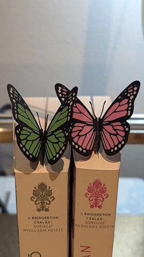 Image of Set of 6 Butterfly Bookmark - Assorted Colours | 3D Monarch Design | Eco-Friendly Bioplastic | Aesthetic Gift for Book Lovers, Women, Kids | Cute Bookmarks for Novels & Journals |