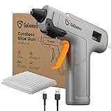 Cordless Hot Glue Gun, GoGonova 15s Quick Preheat Glue Gun, 2Ah Rechargeable Internal Battery Hot...