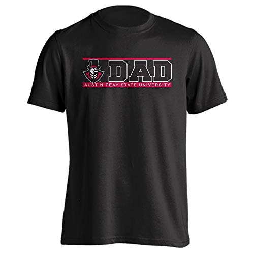 Sport Your Gear Austin Peay Governors Apeay Dad Proud Parent Short Sleeve T-Shirt Black Large