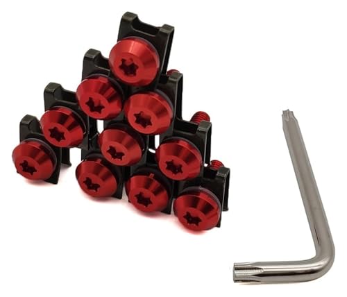 Für Yamaha FZ8 FZ6 XSR700 XSR900 XV950 XV250 Verkleidungsschrauben Karosseriefedern Muttern Bolzen Karosserieschrauben Clips Set(Black- Silver)