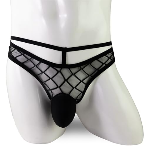 Evankin Men's Jock Strap Underwear Thong Pants Sexy and Fun Jockstrap Mesh Breathable Low Waisted Brief Men Bikini Underpants3