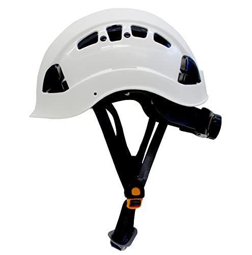RK-SAFETY Adjustable ABS Climbing Helmet, 6-Point Suspension, Designed for Climbing, Riding and Construction-White