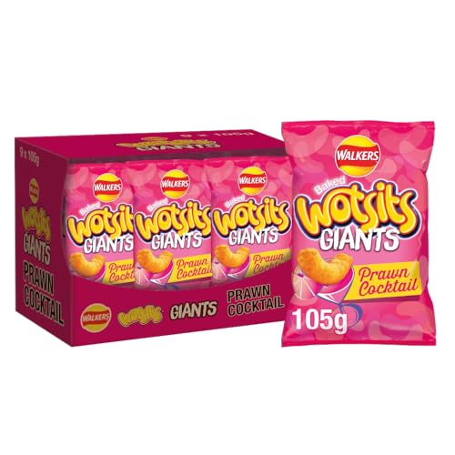 Walkers Wotsits Giants Prawn Cocktail Snacks Crisps 105g