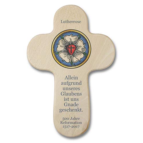 Preisvergleich Produktbild Holzkreuz Lutherrose