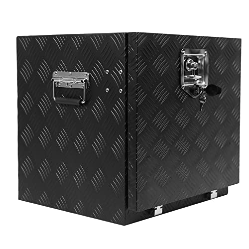 Merxeng 18 Inch Heavy Duty Aluminum Diamond Plate Tool Box Chest Box Pick Up Truck Bed Rv Trailer Toolbox Underbody Box Storage Lockable Organizer With Side Handle And Lock Keys #TOP1