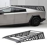 Truck Bed Rack Roll Bar,for Tesla Cybertruck 2024 2025 2026, Sport Chase Rack Roll Bar for Tesla Cybertruck 24-26,w/Light Bar Mounting Hole,Integrated Molle Panels,Comes with Eight Crossbars(F+M+R)