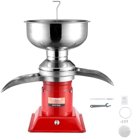 VEVOR Milk Cream Centrifugal Separator, 304 Stainless Steel Electric Cream Separators, 100L/H Output 10500RPM Goat Milk Separator, 30W Cow Cream Separator, Milk Skimmer with 5L Bowl Capacity, 100-240V