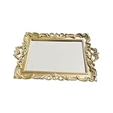 [Multifonctionnel] : Ce miroir à plateau unique peut accueillir bijoux, cosmétiques, accessoires de maquillage et autres petits objets. Il peut également servir de décoration de bureau, de plateau de service de plateau pour la photographie créative. Il peut également être fixé au mur pour répondre à toutes les occasions. Gain de place et flexibilité d'utilisation