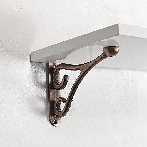 1 Pack Heavy Duty And Thick Cast Iron Europian Shelf Bracket, Antique Copper 15 X 19 Cm, Shelf Bracket, Diy Projects, Hardware Included, #TOP1