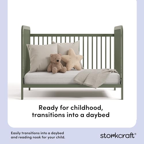 Image of Storkcraft Pasadena 3-in-1 Convertible Crib, Olive