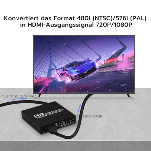 Upscaler Mcbazel SCART und HDMI zu HDMI Konverter 720P/1080P