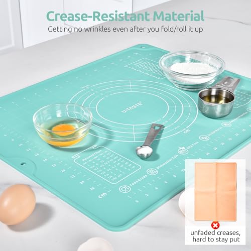 U-Taste 40x50cm Liquid Silicone Pastry Mat, Large Baking Sheet, Aqua Sky - Image 4
