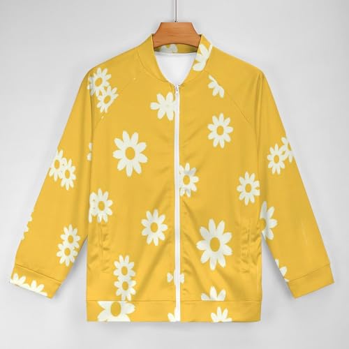 Veste de baseball blouson bomber fleurs look décontracté y2k - 5