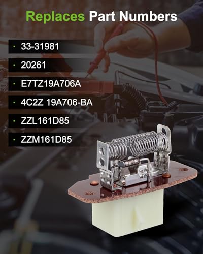 Image of Air Conditioning Heater Fan HVAC Blower Motor Resistor SCITOO Regulator fit for 1987-1996 for Ford for Bronco /1985-1990 for Ford for Bronco II /2003-2004, 2006-2010 for Ford for E-150