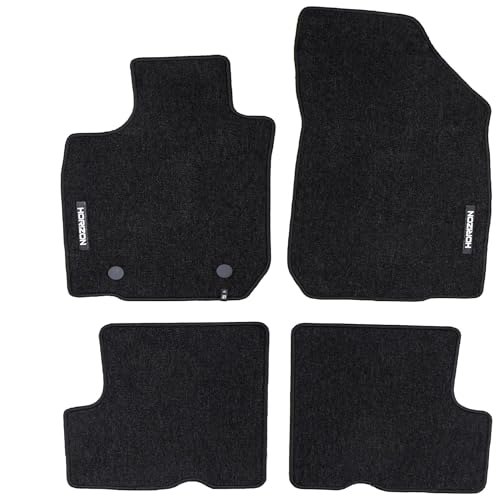 MOTOS Tapis Voiture Velours sur Mesure pour Dacia Logan MCV I 2006-2013, Tapis de Sol Auto avec Fermetures Clip ou Velcro, Tapis de Voiture Granulaire...