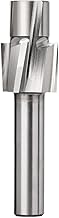 Fresa de extremo avellanado HSS con recubrimiento azul, herramienta de ranurado piloto de 4 flautas, herramienta de fresado CNC con recubrimiento TiN(Silver,M6)