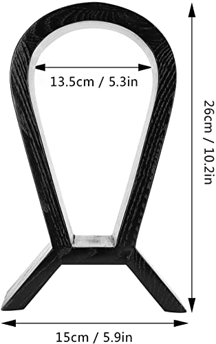 Headset Stand Headphone Stand Wooden Earphone Stand Gaming Headphone Display Holder Classical Headset Stand Craft For Headset Cable,Mobile Phone Headset Holder Headphones Holder ( Color : Black ) #TOP4