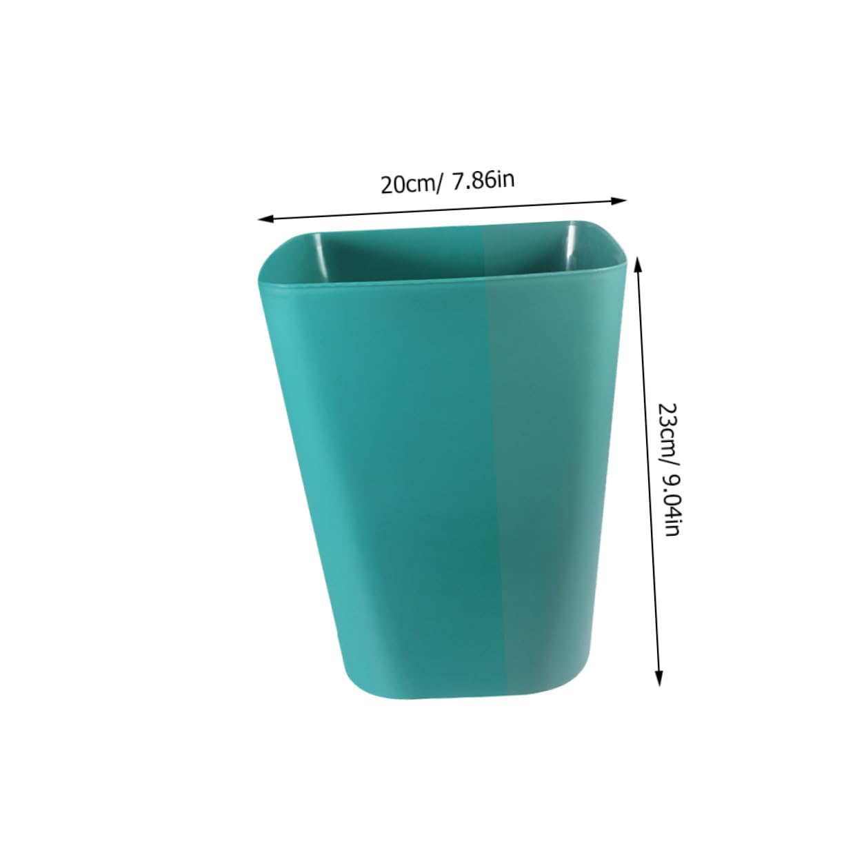 FUOYLOO 3pcs Blue Small Outdoor Trash Cans with Large Square Openings, Plastic Waste Baskets for Garden, Camping, and Outdoor Storage