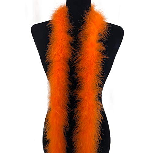 Fukang Feather Marabou Feather Boas Soft Feather Boa (Orange)