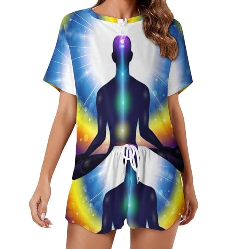 Pyjama femme manches courtes mandala pour les nuits d'été