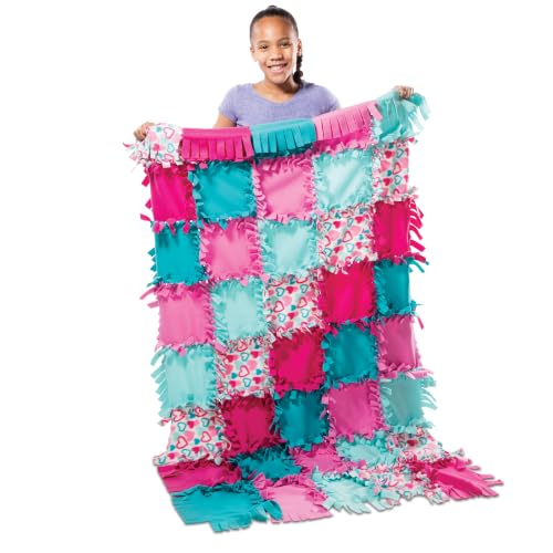 Melissa & Doug Created by Me! Heart Fleece Blanket, No-Sew Quilt Craft Kit - image 3