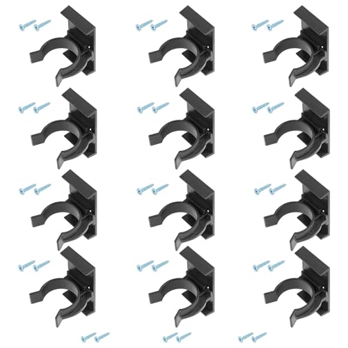 flintronic Selbstklebende Küchen Sockelhalterungen, 12 Stück Küchensockel Befestigung Clips, Sockelleisten Clips mit 30 Schrauben, küchen Sockel Clip, Sockelblende Küche für 27-33mm-Küchenfüße