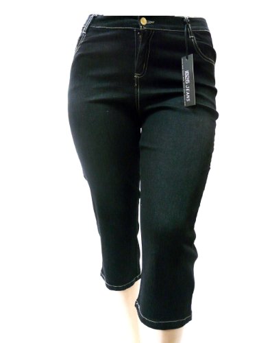 1826 Stretchy Premium Capri Black Denim Jeans High Waist Womens Plus Size Pc-918 (14) #TOP2
