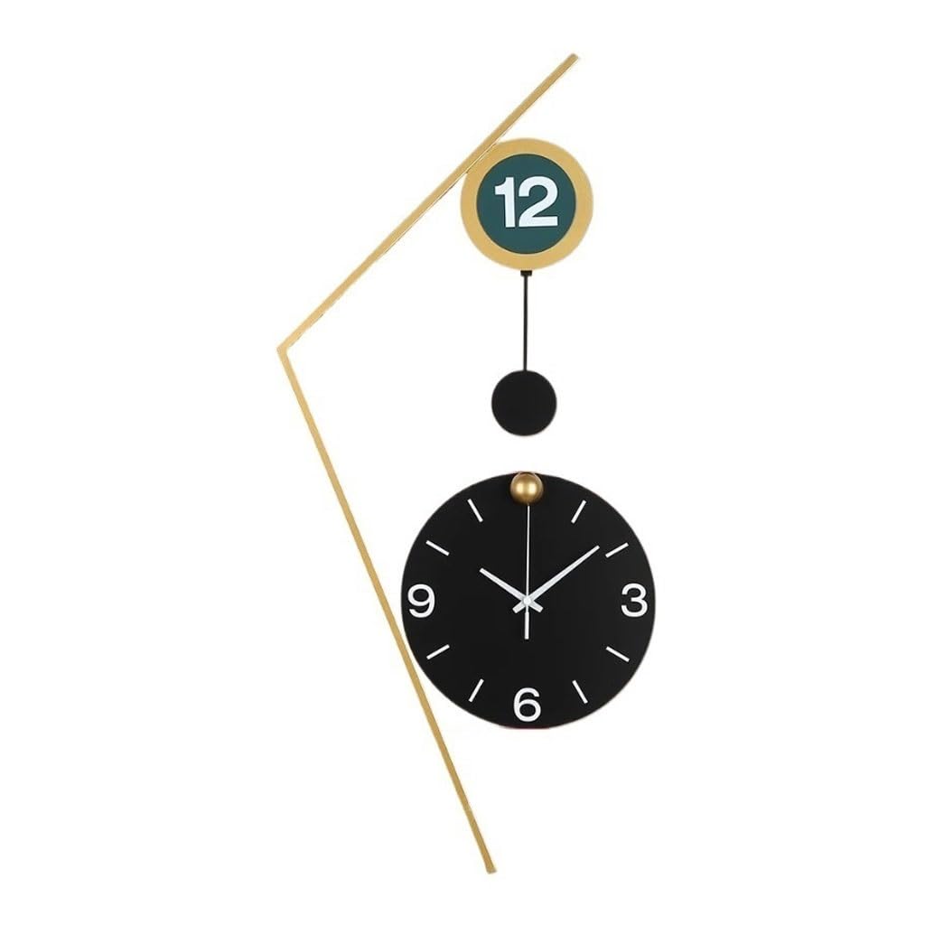 GFHTRELY Wall Clock Coffee Shop Wall Clock Living Room Home Creative Wall Decoration Modern Silent Clock Clock