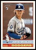 2025 Topps Heritage #319 Justin Wrobleski RC Rookie Card Los Angeles Dodgers Official Baseball Card in Raw (NM or Better) Condition