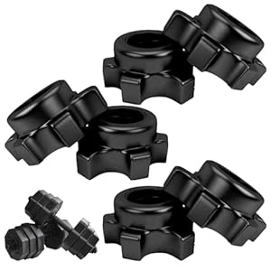 BIAEHIPATE 6 Pcs Dumbbell Hex Nut Weight Screws Collars Hex Bar Weight Clips Anti-Slip Barbell Clips for Dumbell Weight Lifting Fitness Training