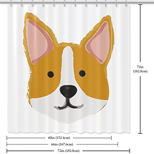 Rideau de douche Welsh Corgi rideaux de salle de bain drôle et imperméable