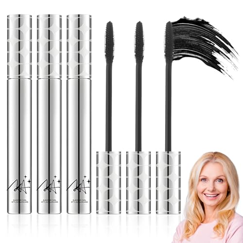 3 Piezas Rímel Metálico Para Mujeres Maduras Resistente Agua De Secado Rápido Resistente Manchas De Larga Duración Crea Pestañas Naturalmente Gruesas Ideal Para Pestañas Escasas Cortas Y Finas