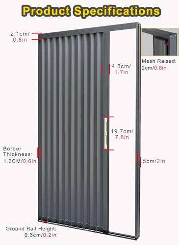 Porte accordéon intérieure pour placard et dressing moderne rouge - 4