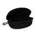 Flying Fisherman Shell Zipper Protective Fabric Sunglass Case with Clip for Men and Women Sunglasses Eyewear Black, (PN: 7607)