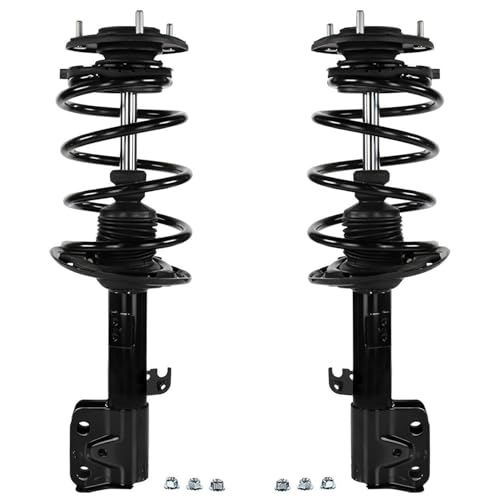 Image of Detroit Axle - 1.8L Front Struts Kit for 2014 2015 2016 2017 2018 2019 Toyota Corolla, 2 Struts with Coil Spring Assembly 2 Sway Bar Links 2 Outer Tie Rods Replacement Suspension