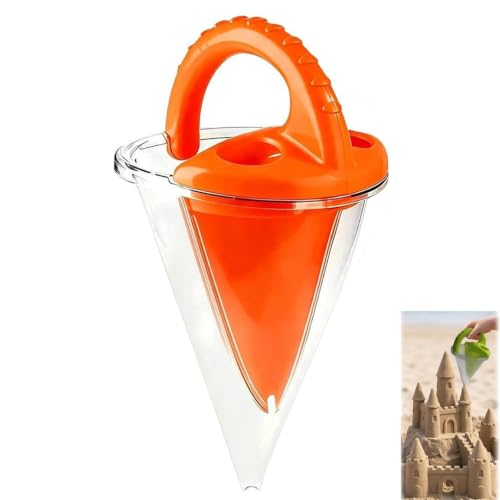 Embudo para castillos de arena en tardes de verano familiares