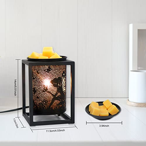 Tt & Mm Scented Wax Melt Warmer Electric,Fairy Candle Wax Warmer,Metal Steel Candle Warmers Burner With Cord,Vintage Fragrant Wax Electric Heater To Freshen Home Birthday Decor Gift Idea #TOP2