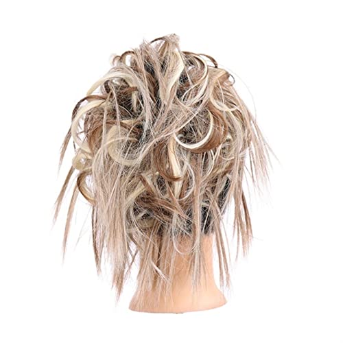 Extension de chignon wavy scrunchies postiche cheveux synthétique bouclé pour femme