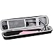 Curling Iron Travel Case, Hard Carry Bag for Straightener Curling Irons Styler with Handle, EVA Flat Iron Cases for Vacation(CASE ONLY, Black)